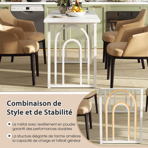 Table à Manger Pour 6-8 Personnes Table De Cuisine Rectangulaire De 160 Cm Style Ferme Avec Pieds