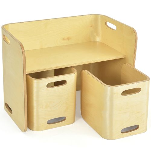 Table Enfant Avec Chaises Design Moderne En Bois D' Bouleau Pour Manger Etudier Et Jouer