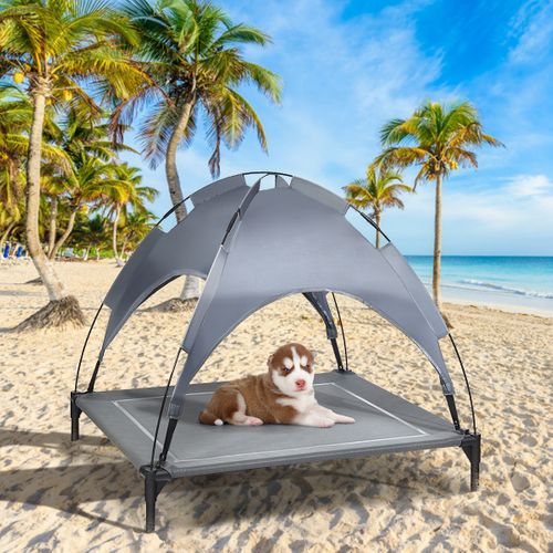 Lit Pour Chien Sur Pieds Cadre En Acier Robuste Utilisable à L'intérieur Et L'extérieur
