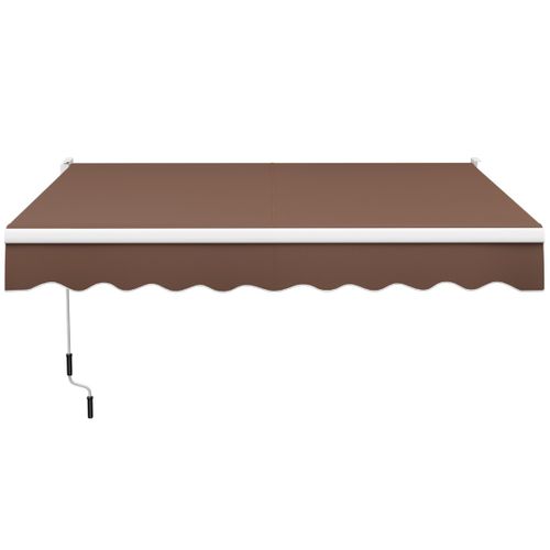 Store Banne Auvent Rétractable Manuel 295x250cm Angle Ajustable 40°-100° Sans Perçage Pour Balcon