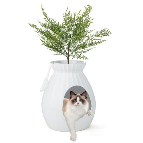 Bac à Litière Maison De Toilette Pour Chat 63l, Désodorisation Désinfection Intelligentes