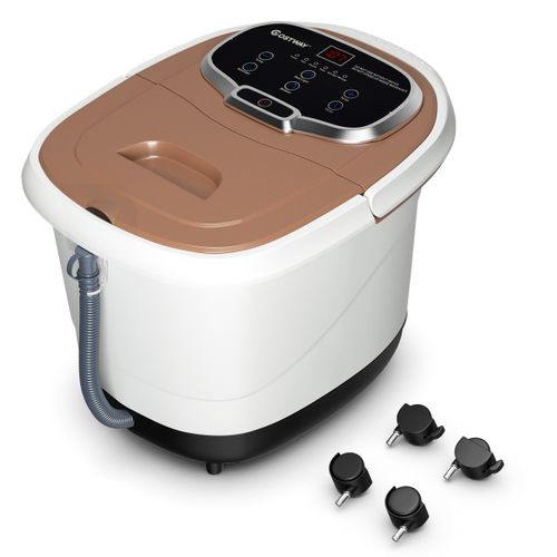 Masseur Pieds Bain De Pieds 15l Avec Ecran LED 6 Rouleau De Massage C Chaleur Automatique 35℃-48℃