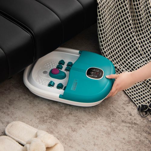 Masseur Pieds Bain De Pieds Massant Pliable Lumière Rouge Température Réglable Avec Télécommande