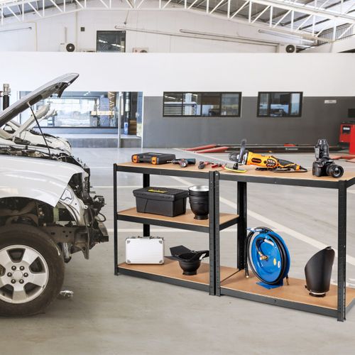 Etagère De Rangement Métallique à 5 Niveaux Pour Charges Lourdes Et Grande Capacité Noir