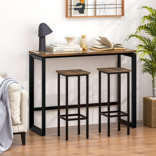 Lot De 4 Tabourets De Bar De 72 Cm De Haut Sans Dossier Avec Pieds En Métal Repose-pieds