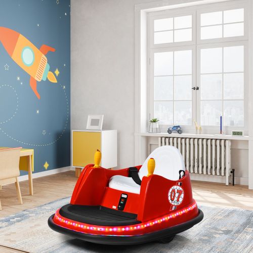 Voiture Auto Tamponneuse Électrique 6v Pour Enfants 2-5 Ans Avec Télécommande Effet Sonore