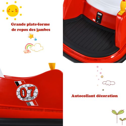 Voiture Auto Tamponneuse Électrique 6v Pour Enfants 2-5 Ans Avec Télécommande Effet Sonore