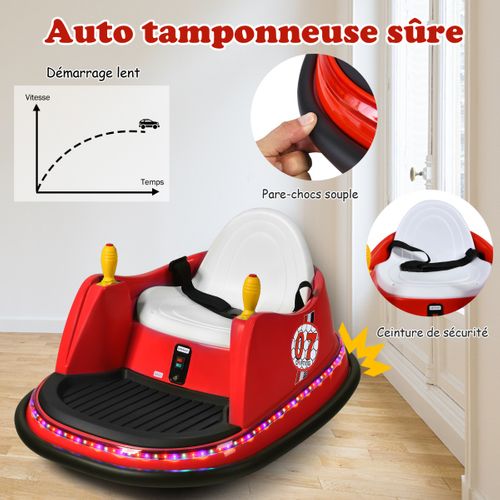 Voiture Auto Tamponneuse Électrique 6v Pour Enfants 2-5 Ans Avec Télécommande Effet Sonore