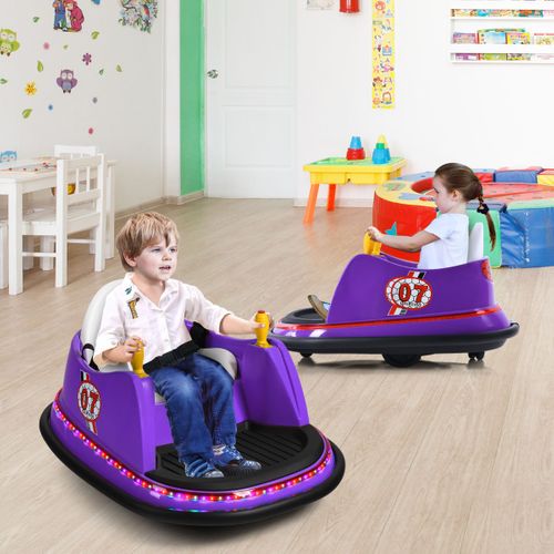 Voiture Auto Tamponneuse Électrique 6v Pour Enfants 2-5 Ans Avec Télécommande Effet Sonore