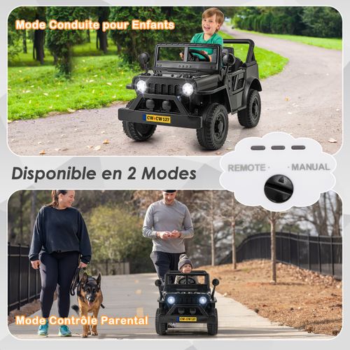 Voiture Camion 12 V Pour Enfants De 3 Ans+ Véhicule Electrique Avec Télécommande 3 Vitesses