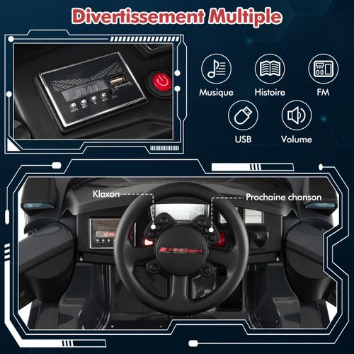 Voiture De Course Sous Licence Véhicule Électrique Alimenté Par Batterie 12v Télécommande Lumière