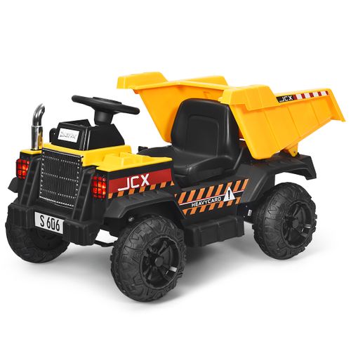 Voiture Electrique Camion Benne à Batterie 12v Pour Enfants Vitesse Max : 5 Km/h Télécommande