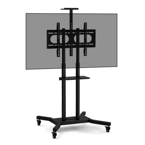 Support TV Sur Pied Mobile Pour Téléviseurs Plats Et Incurvés 32"-70" Chariot TV à Roulettes