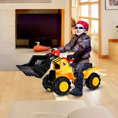 Tracteur Pour Enfant, Pelleteuse Manuelle Vocal De Quatre Pneus Pour Enfant Jouet