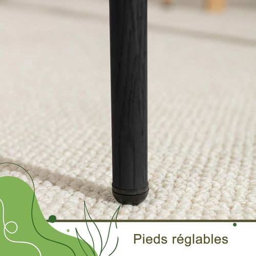 Lot De 2 Chaises De Salle à Manger En Rotin , Avec Dossier Rotin Siège Rembourré , Noir