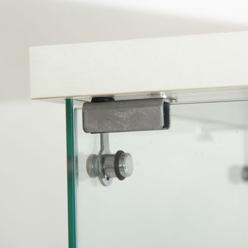 Vitrine En Verre 4 Couches Avec LED , Vitrine En Verre Pour Salon , Vitrine De Collection , Blanc