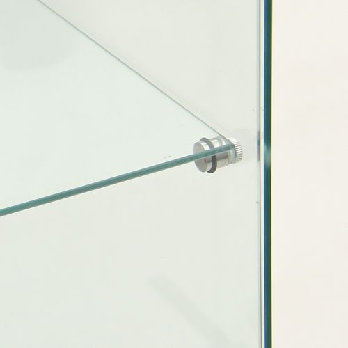 Vitrine En Verre Miroir, 4 Portes , LED, Blanc