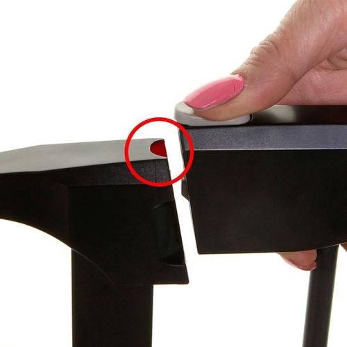 Barriere De Sécurité - Denver - 3 Panneaux - 85,5-200 X 74 Cm - Bidirectionnel - Noir