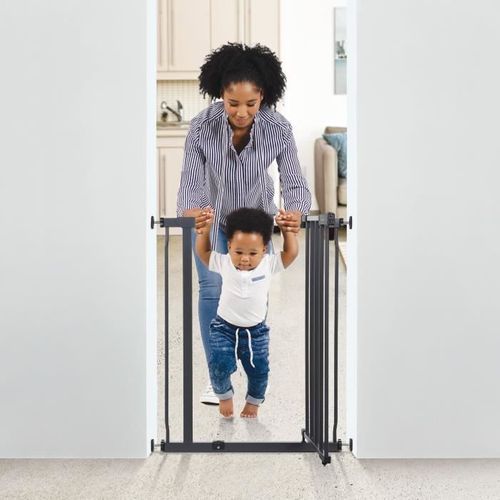 Barriere De Sécurité - Ava - Montée Par Pression - 61-68 X 75 Cm - Double Verrouillage - Anthracite