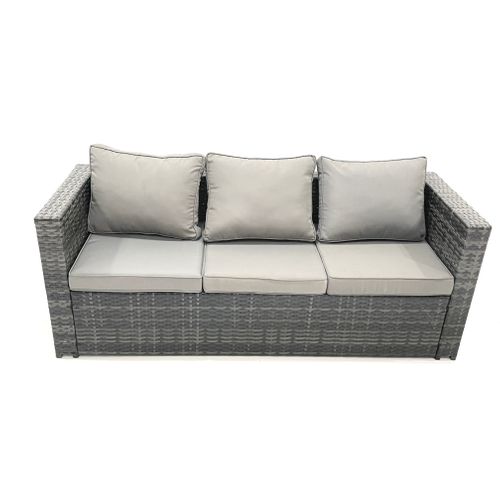 9 Places Ensemble De Meubles De Jardin En Rotin Avec Canapé 3 Places Table Basse 2 Grand Tabourets