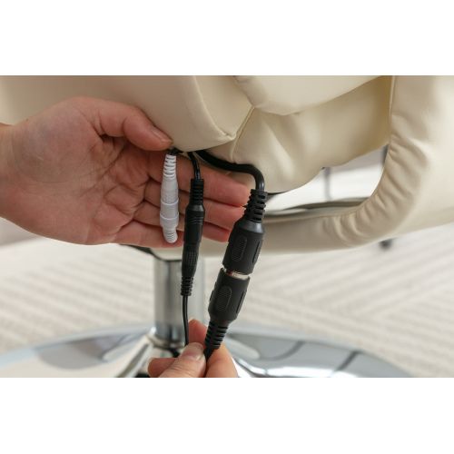 Fauteuil Inclinable De Massage Avec Repose-pieds Ottoman Et 5 Points De Massage, Beige