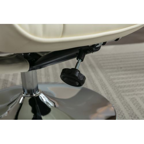 Fauteuil Inclinable De Massage Avec Repose-pieds Ottoman Et 5 Points De Massage, Beige