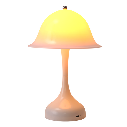 Lampe Table Sans Fil LED Blanche - Chevet Tactile Dimmable 3 Couleurs, USB Rechargeable