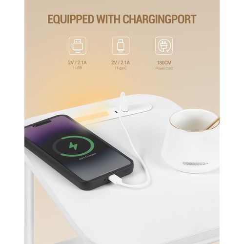 Table De Chevet Lot De 2, Table De Nuit Étroite Avec 2 Tiroirs En Tissu, Pour Chambre à Coucher