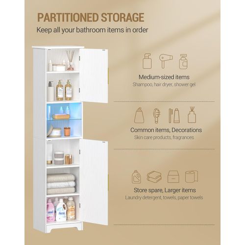 Meuble Colonne Salle De Bain,placard Rangement,armoire De Salle De Bain Avec 2 Portes Et 1 Tiroir