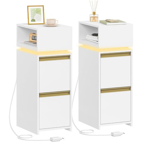 Table De Chevet Étroite,table D'appoint, Pour Chambre à Coucher, Salon, Moderne, Blanc