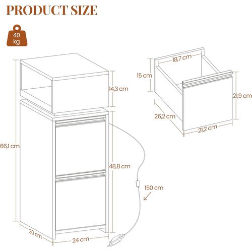Table De Chevet Étroite,table D'appoint, Pour Chambre à Coucher, Salon, Moderne, Blanc