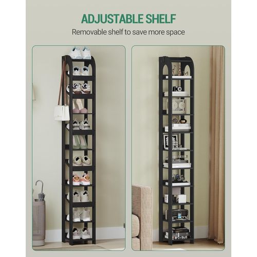 Étagère à Chaussures Verticale,11 Étages D'étagères à Chaussures Étroites,organisateur De Chaussures