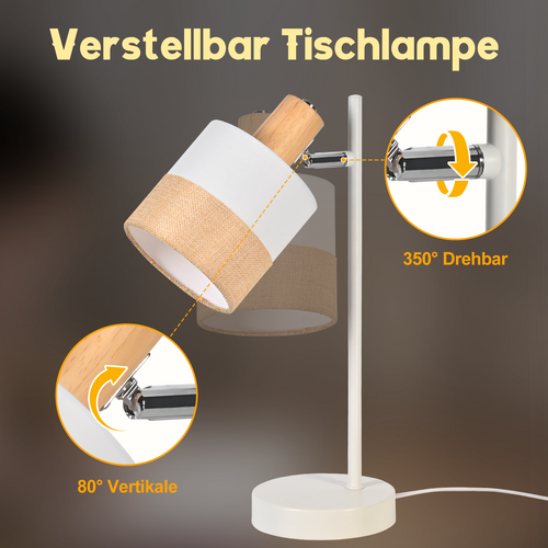 Lampe de chevet  enfant Avec Câble Vintage E14 Pour Chambre Sans Ampoule