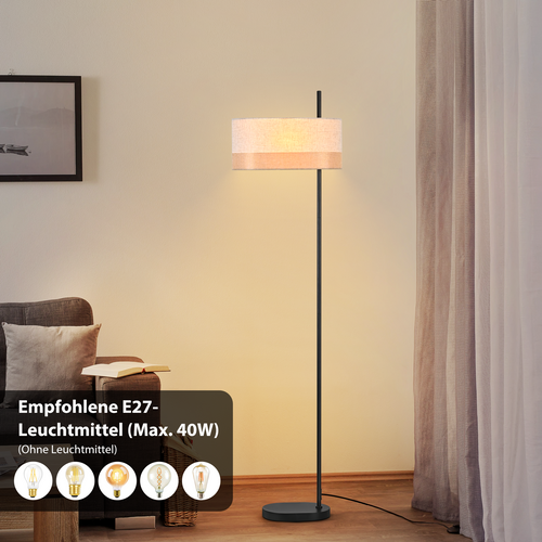 Lampadaire 1 Flamme Vintage E27 Avec Interrupteur Au Pied Pour Salon