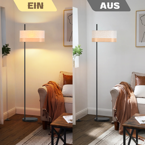 Lampadaire 1 Flamme Vintage E27 Avec Interrupteur Au Pied Pour Salon