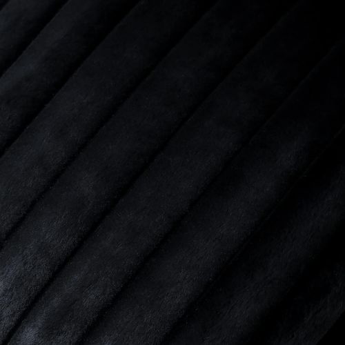 Housses De Coussin 45x45cm, Lot De 2, Fermeture Éclair Dissimulée, Velours Simple Face, Noir