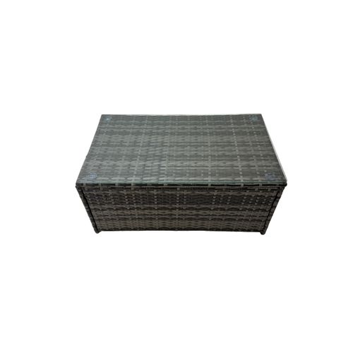 8 Places Salon De Jardin Lounge Fauteuil 2 Table Basse Gris Foncé Mixte