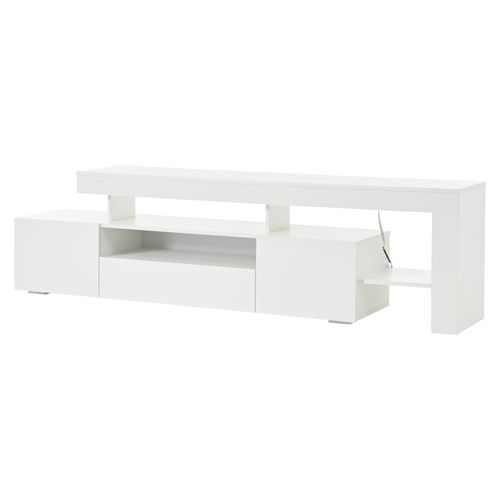 Ensemble TV 3 Pièces Avec Meuble Multimédia Et Base Brillante Pour Salon Moderne