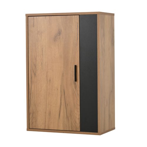 Ensemble Meuble TV 3 Pièces 140cm–bois Naturel Et Noir,Design Moderne, Rangement Salon