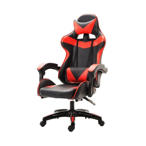 Fauteuil Gaming Ergonomique Avec Repose-pieds Et Accoudoirs Ajustables - Rouge