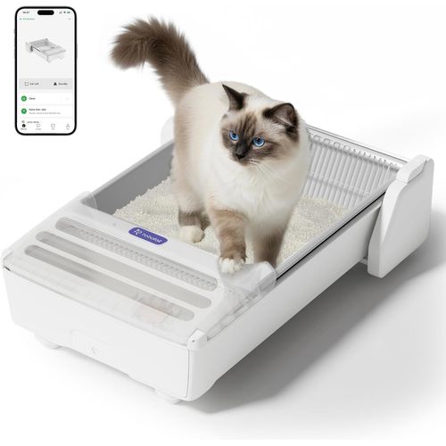 Robotail C32 XXL Bac à Litière Ouvert Automatique Anti-fuite Pour Chats 1,5–10 Kg