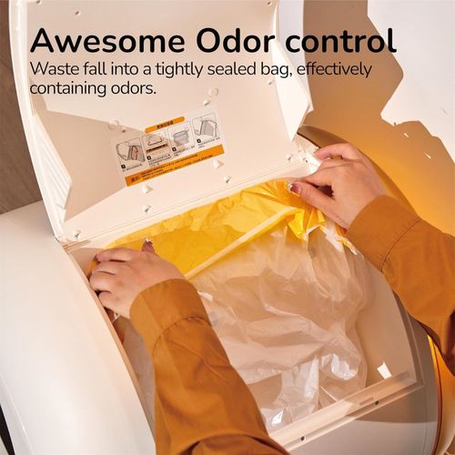 Bac à Litière Intelligent Xxxl, Grande Capacité, Avec Lumière LED, Compatible Wi-fi 2,4ghz