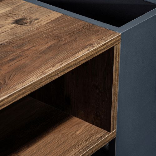 Table Basse En Bois Avec Compartiment De Rangement Et Rangement Double Face, Table Basse De Salon.