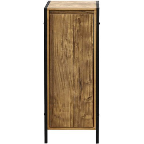 Meuble De Rangement Indépendant Effet Bois Mango 30x28x80 Cm, Cadre Métal Noir