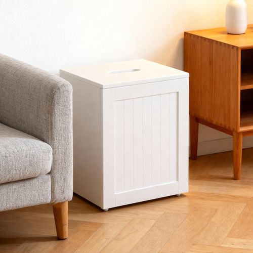 Meuble de rangement/meuble-lavabo, 31x17x33 cm, blanc, rangement multifonctionnel