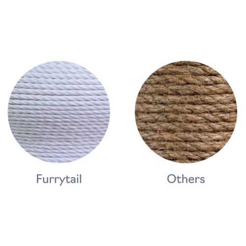 Griffoir Incurvé Pour Chat En Rotin Résistant, H90cm, Noir