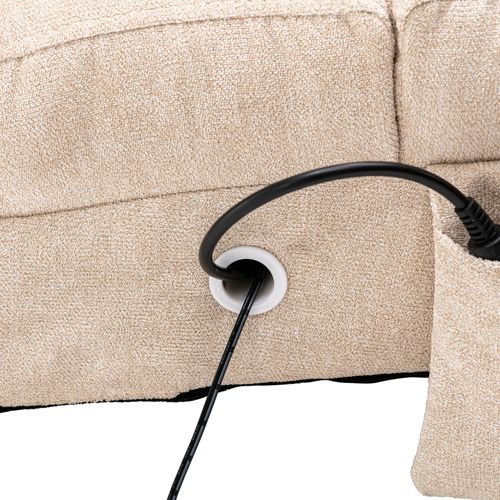 Fauteuil Relax Fixe Avec Vibration, Dossier 140°, Tissu Lin, Design Moderne – Salon et Bureau