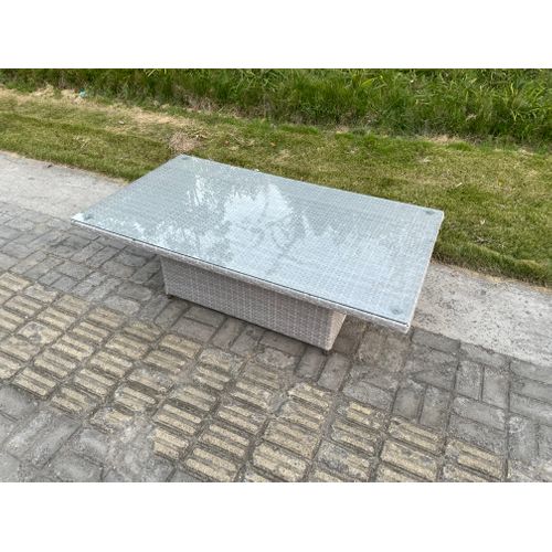 Salon De Jardin Exterieur Table à Manger Réglable En Hauteur Ave Canapé Fauteuil Petit Tabourets