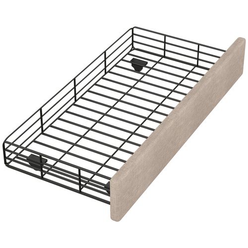 Lit Enfant Lit Jeune 90x200 Cm Avec 2 Tiroirs De Rangement Et Tête De Lit, Marron