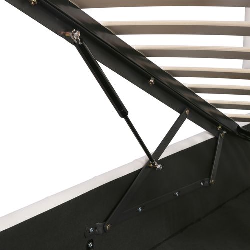 Lit Coffre Lit Adulte Lit Double 140x200cm Avec Tête De Lit Réglable En Hauteur, Pu, ​​blanc